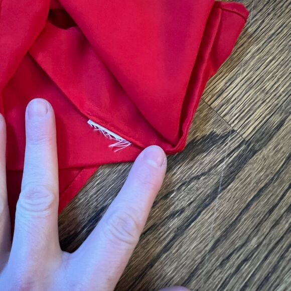 Banana Republic Flutter Sleeve Top Blouse Ultra Red Small - Picture 7 of 7